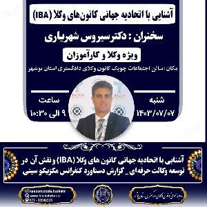 کارگاه آموزشی آشنایی با اتحادیه جهانی کانون های وکلا (IBA) و نقش آن در توسعه وکالت حرفه ای - گزارش دستاورد کنفرانس مکزیکوسیتی